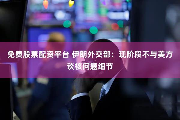 免费股票配资平台 伊朗外交部：现阶段不与美方谈核问题细节